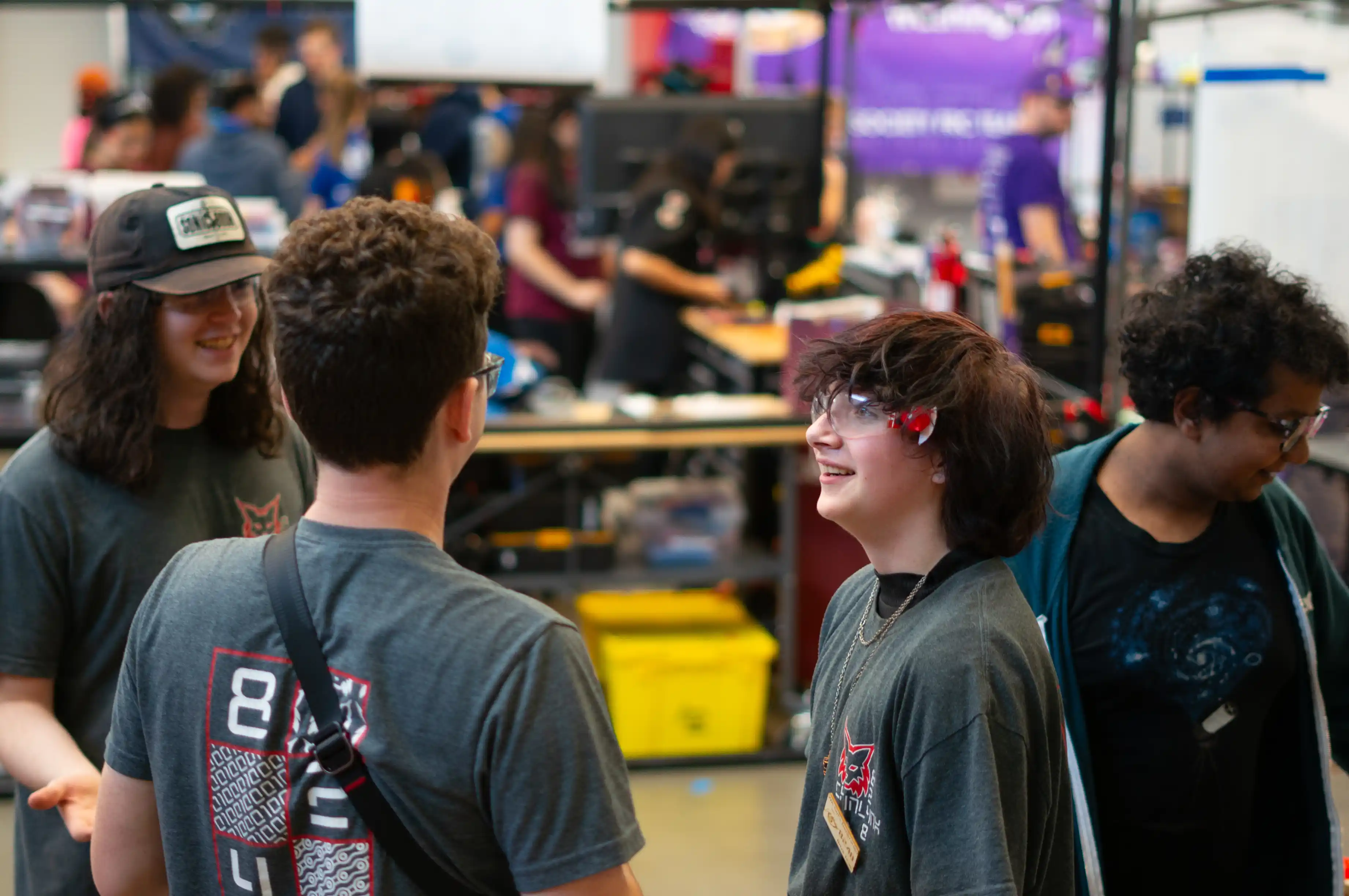 ChainLynx members strategizing in the pit